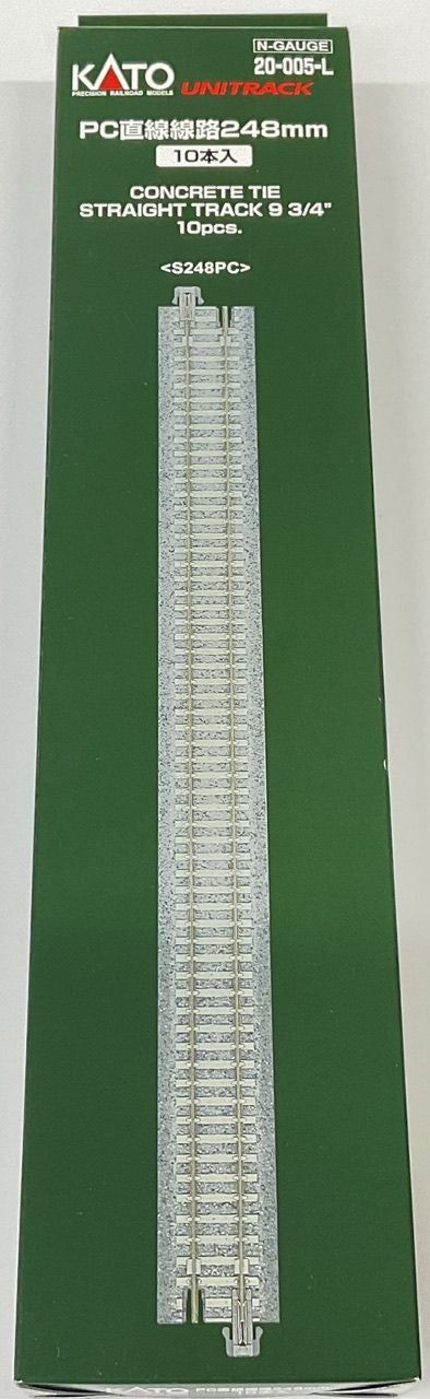 KATO 20-005-L Unitrack PC Sleeper Straight Track 248mm - BanzaiHobby