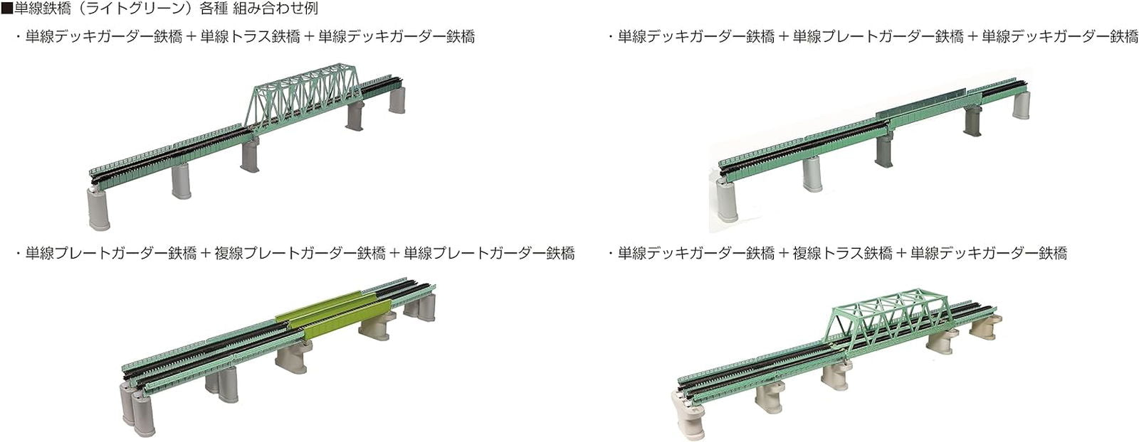 KATO 20-428 N Gauge Single Track Truss Bridge, Light Green - BanzaiHobby