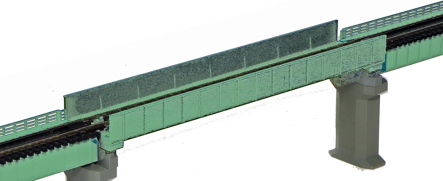 KATO 20-449 N Gauge Single Track Plate Girder Bridge Light Green - BanzaiHobby