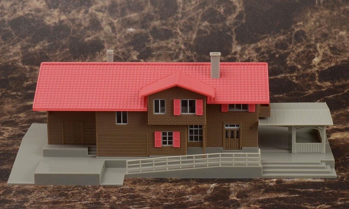 KATO 23-245A Swiss Alps Station, Brown (Glacier Express - BanzaiHobby