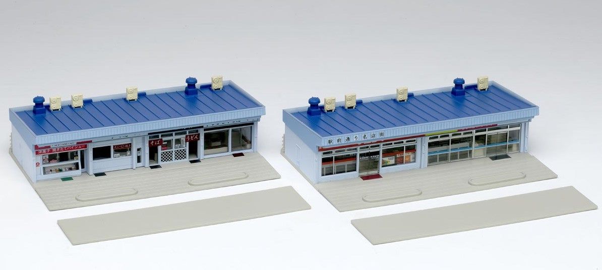 KATO 23-408B DioTown Small Strip Mall, Blue - BanzaiHobby