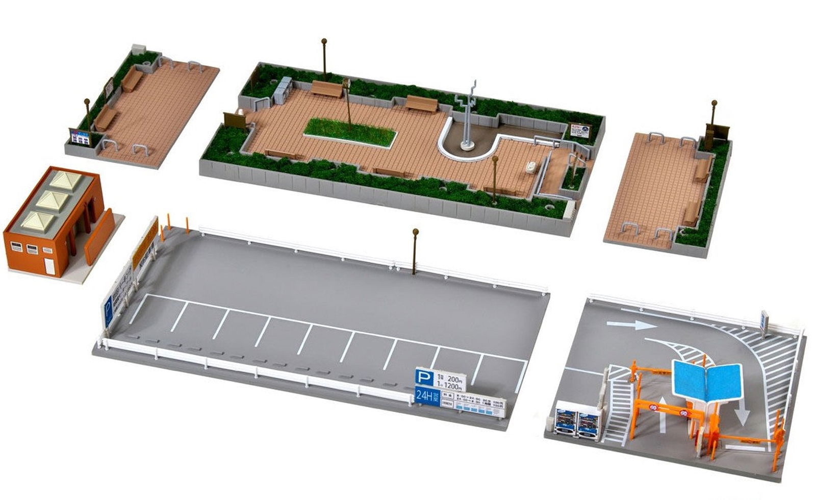 KATO 23-418 DioTown Park & Parking Lot Set - BanzaiHobby