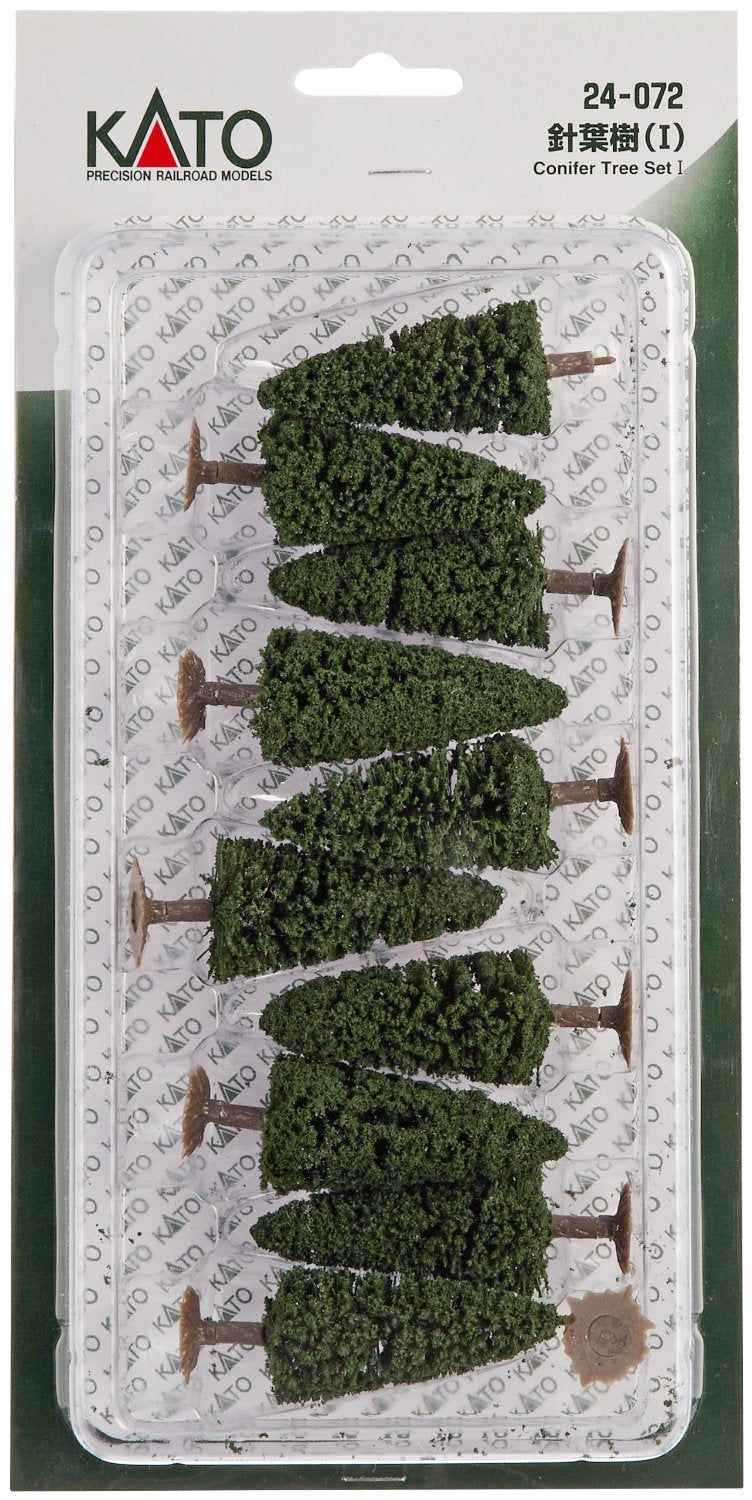 KATO 24-072 Conifer Tree Set I 10pcs - BanzaiHobby