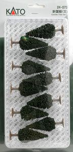KATO 24-073 Conifer Tree Set II 10pcs - BanzaiHobby