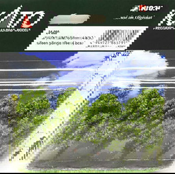 KATO 24-080 Green Spring Trees Tulip Trees 65mm - BanzaiHobby