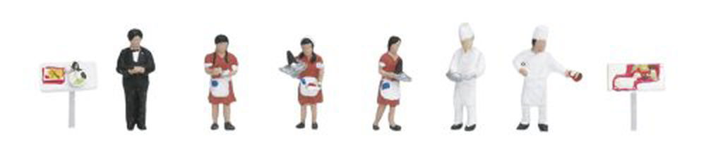 KATO 24-261 N Figure Set Blue Train Dining Car Crew - BanzaiHobby