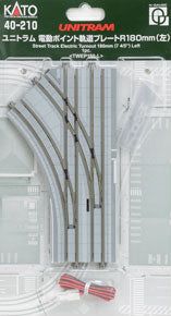 KATO 40-210 Unitram Street Track Electric Turnout 180mm Left - BanzaiHobby