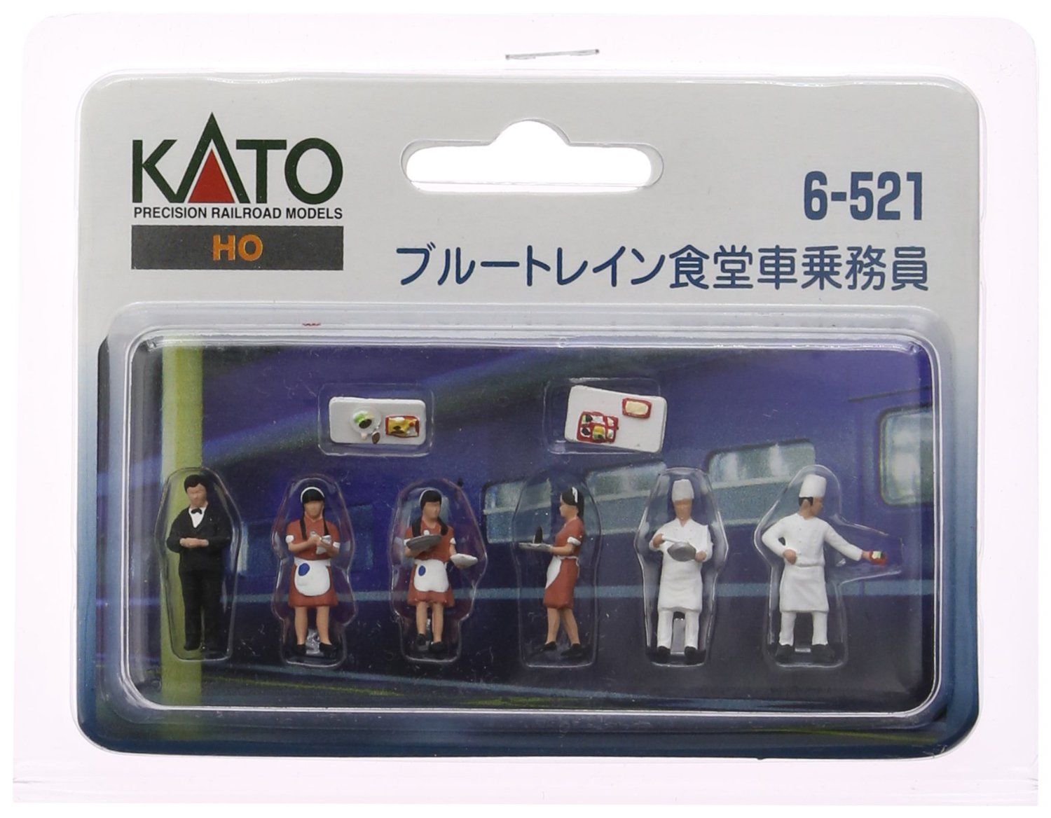 KATO 6-521 Blue Train Dining Car Trainman 6pcs - BanzaiHobby
