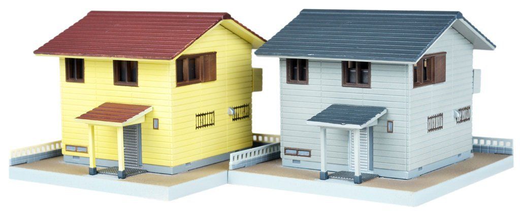KATO The Building Collection 079-3 Modern Ready-Built Homes Built-Fo - BanzaiHobby