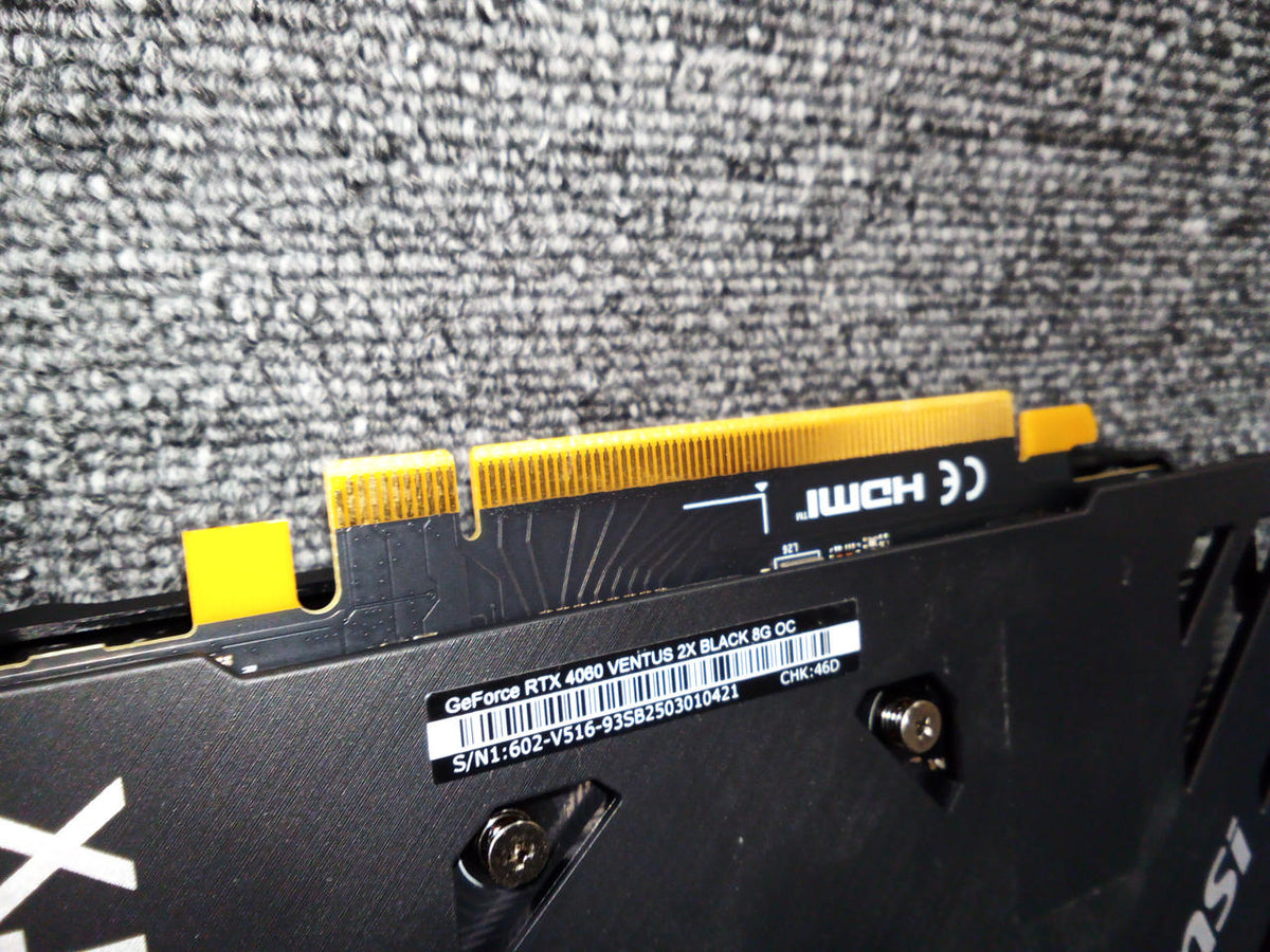 MSI Graphics Card RTX4060 VENTUS 2X BLACK 8GB OC