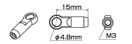 Kawada AJT4815S Molybdenum Input Rod Adjuster φ4.3 L = 15 8 pcs. - BanzaiHobby