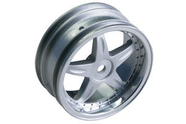 Kawada TU-85P VX WHEEL MED. NARROW CHROME (X=7mm) : 2pcs. - BanzaiHobby