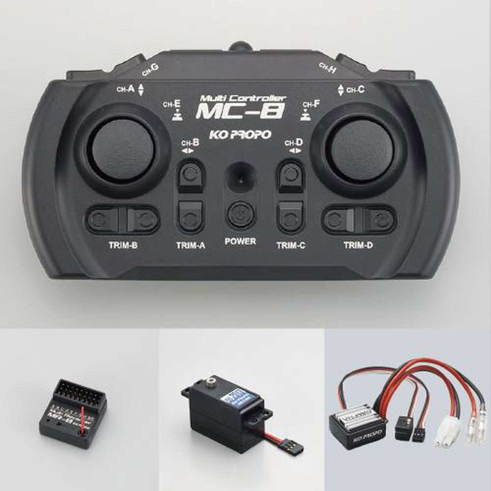 Ko Propo 10712 MC-8 2.4GHz MX-F EP Set B (PDS-2503+VFSFR2) - BanzaiHobby
