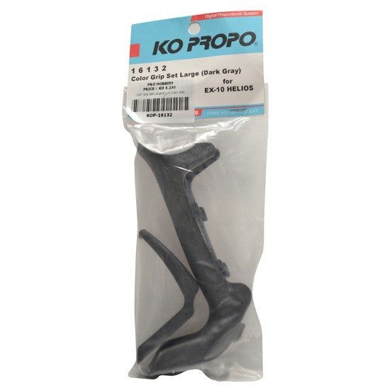 Ko Propo 16132 Color Grip Set Large Ex-10 Dark Grey - BanzaiHobby