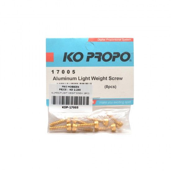 Ko Propo 17005 ALUMINIUM LIGHT WEIGHT SCREW 18PCS - BanzaiHobby