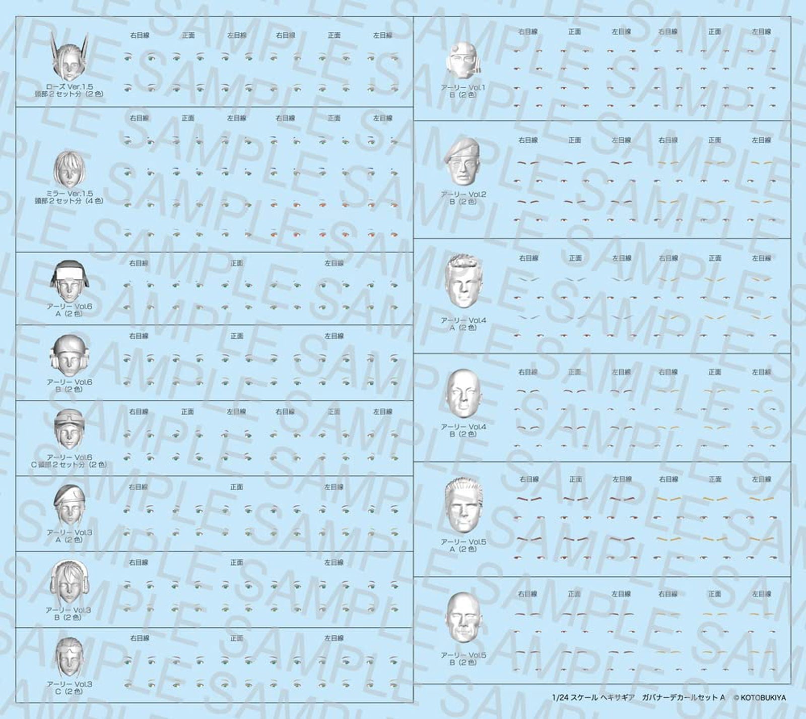 Kotobukiya HG122 Governor Decal Set Type-A - BanzaiHobby