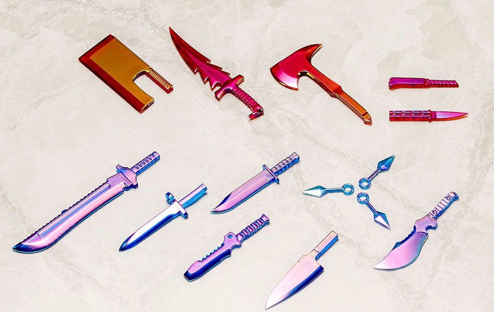 Kotobukiya Weapon Unit 34 EX Knife Set Special Edition [Polarization Red & - BanzaiHobby