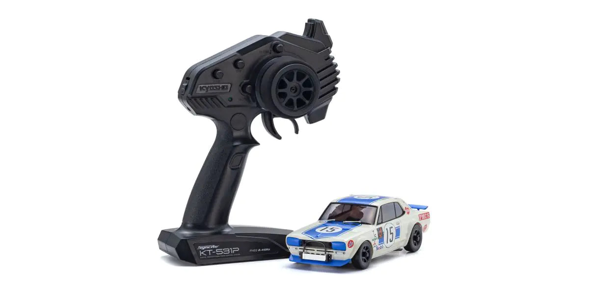Kyosho 32643BL MINI-Z AWD 2000GT-R (KPGC10) Racing 1972 #15 - BanzaiHobby