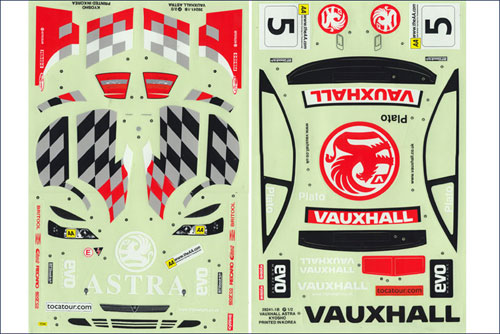 Kyosho 39241-1B Sponsor Decal VAUXHALL ASTRA - BanzaiHobby