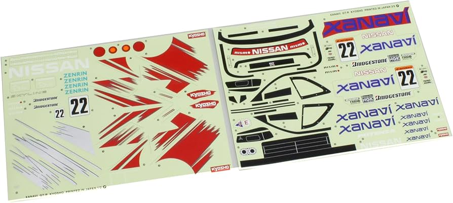 Kyosho 39248-1 Sponsor Decal XANAVI NISMO GT-R - BanzaiHobby