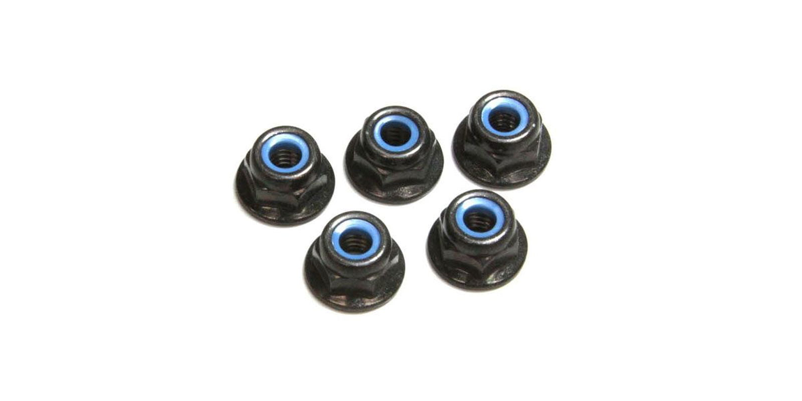 Kyosho 1-N4056FNB Nut(M4x5.6) Flanged Nylon (5pcs) - BanzaiHobby