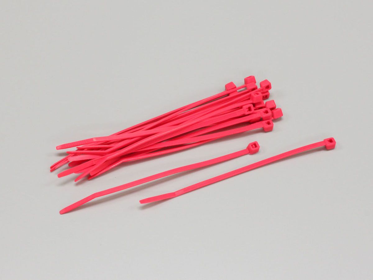 Kyosho 1701KP Fluorescent Pink Zip Ties (M) - BanzaiHobby