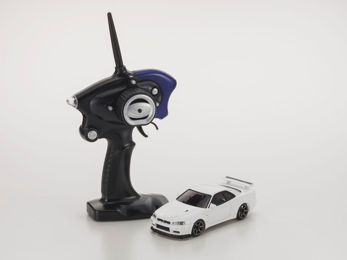 Kyosho 32132W NISSAN SKYLINE GT-R R34 V.spec II Nur White - BanzaiHobby