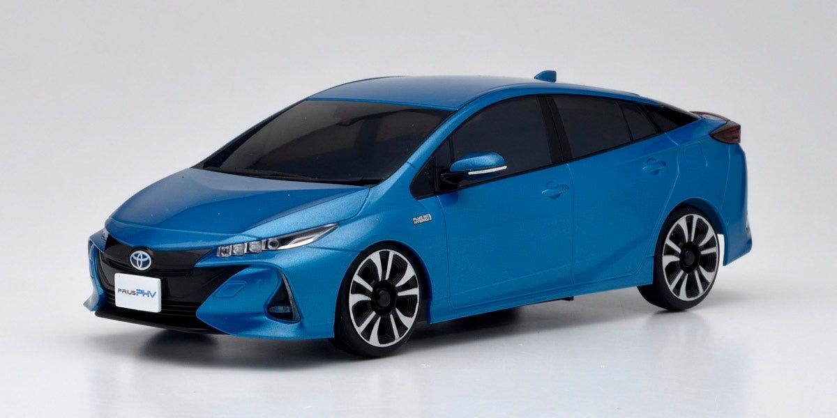 Kyosho 32423BL MINI-Z FWD Toyota PRIUS PHV Spirited Aqua Metallic - BanzaiHobby