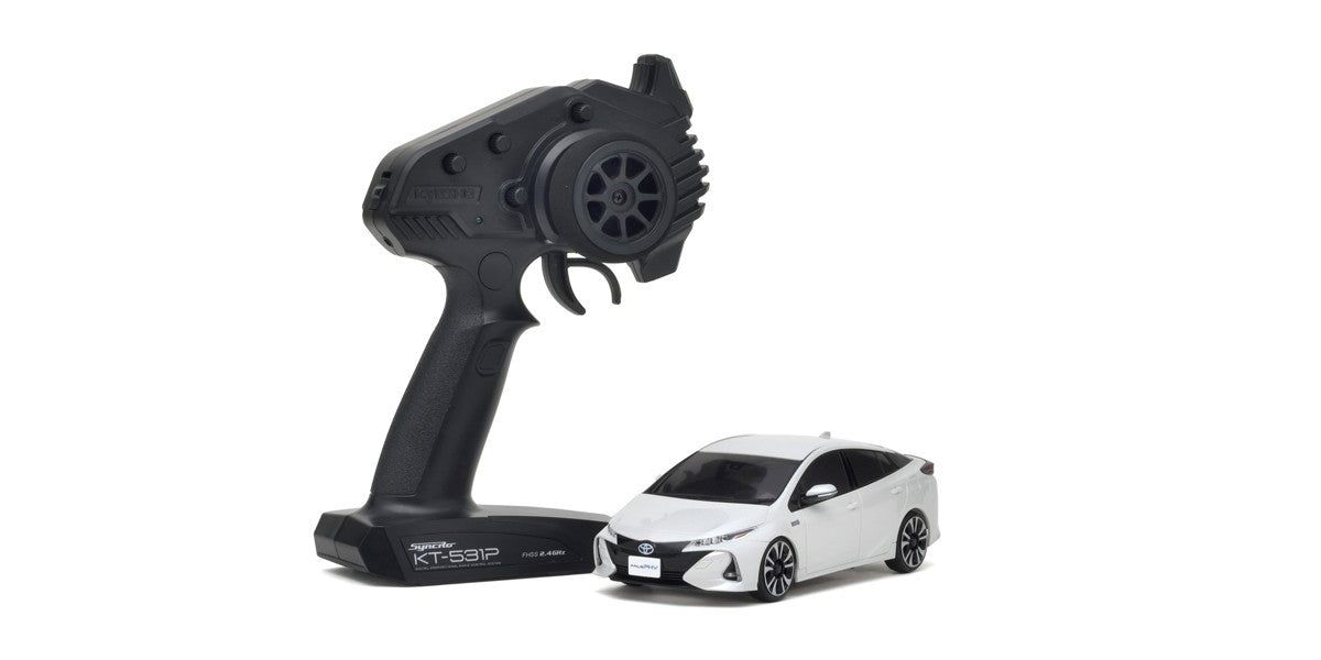 Kyosho 32423PW MINI-Z FWD Toyota PRIUS PHV White Pearl Crystal Shine - BanzaiHobby