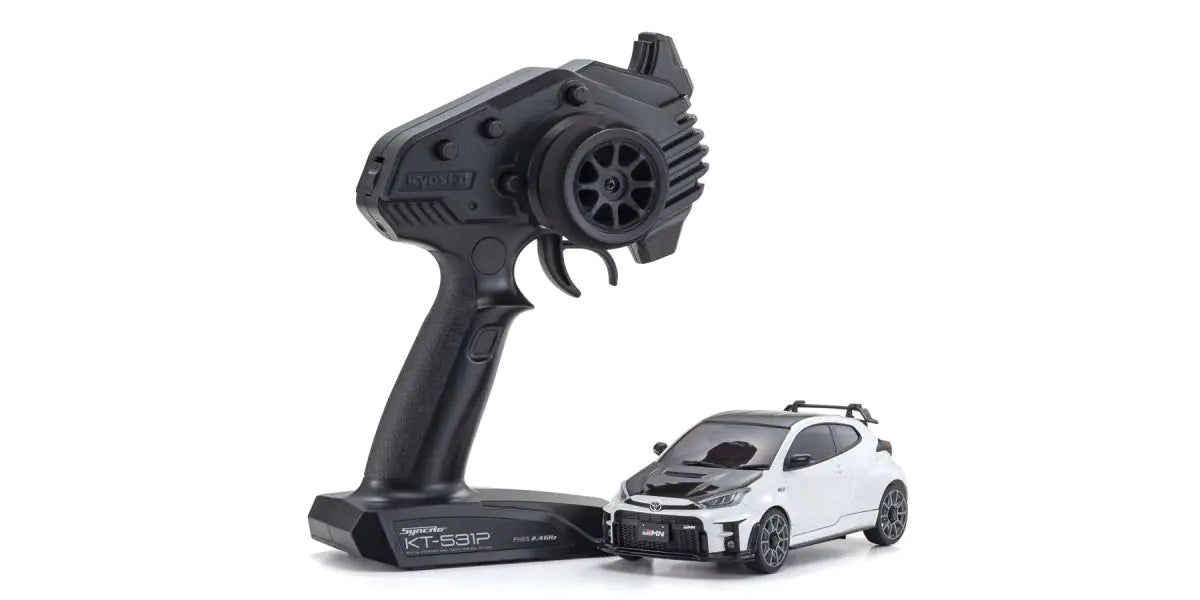 Kyosho 32640PW MINI-Z AWD Toyota GRMN YARIS CIRCUIT PACKAGE White Pearl - BanzaiHobby