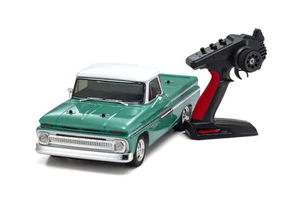 Kyosho 34435T1 1:10 Scale Radio Controlled Electric Powered 4WD FAZER Mk2 FZ02L Series readyset 1966 Chevy® C10 Fleetside Pickup Light Green - BanzaiHobby