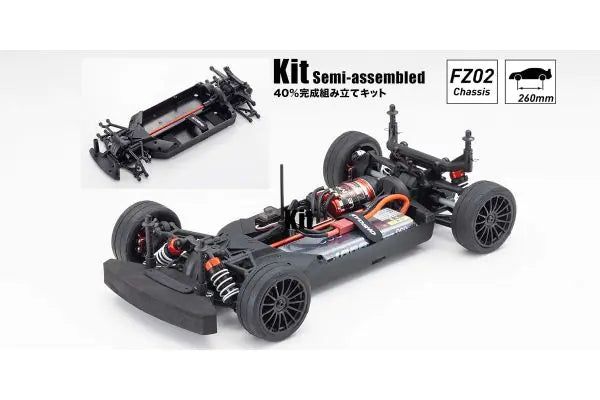 Kyosho 34461C Radio Controlled Electric Powered 4WD Touring Car FAZER Mk2 FZ02 Chassis Kit - BanzaiHobby