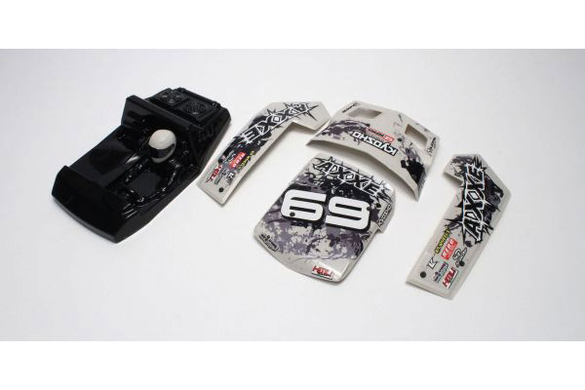 Kyosho EZ025W Outer panel set (White : AXXE) - BanzaiHobby