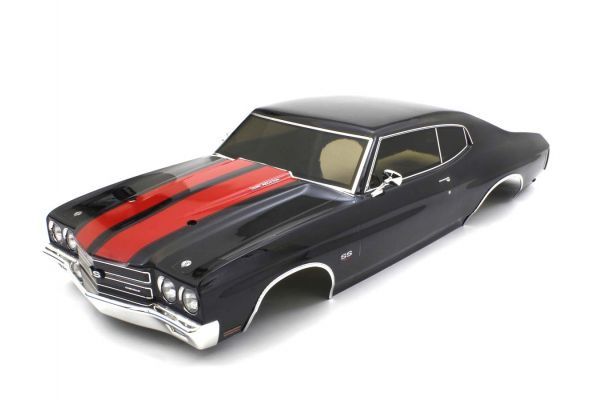 Kyosho FAB702BK Chevy__ Chevelle__ SS__ 454 LS6 Tuxedo Black Decoration Bo - BanzaiHobby