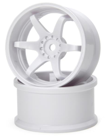 G-FORCE GD067 N-6 Drift Wheel Super Traction /+8/White - BanzaiHobby