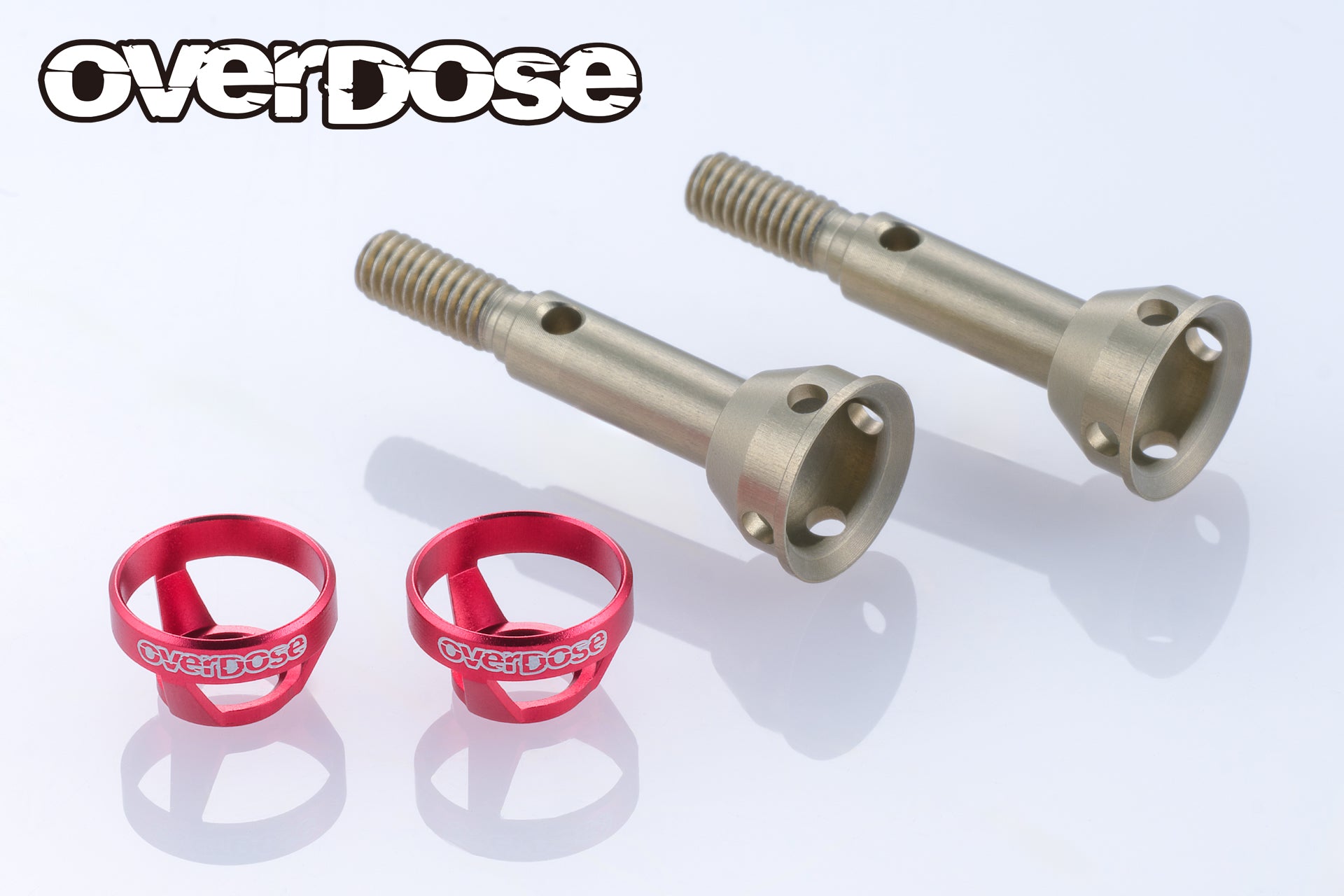 (PO APR 2026) OVERDOSE OD3981 Light Weight Aluminum Rear Axle Shaft (For GALM ver.2/Red)