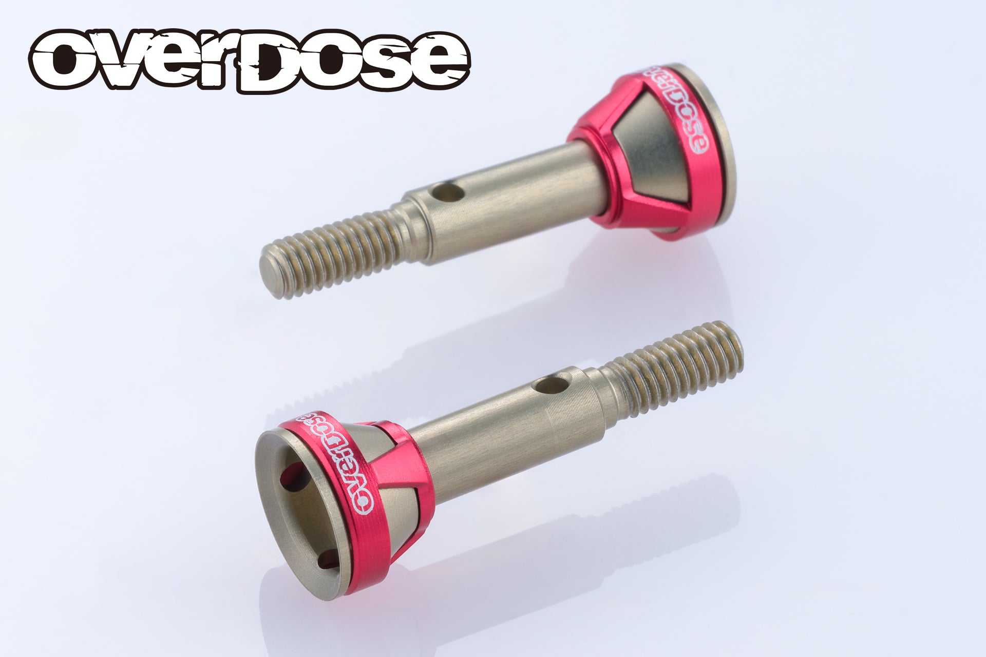 (PO APR 2026) OVERDOSE OD3981 Light Weight Aluminum Rear Axle Shaft (For GALM ver.2/Red)