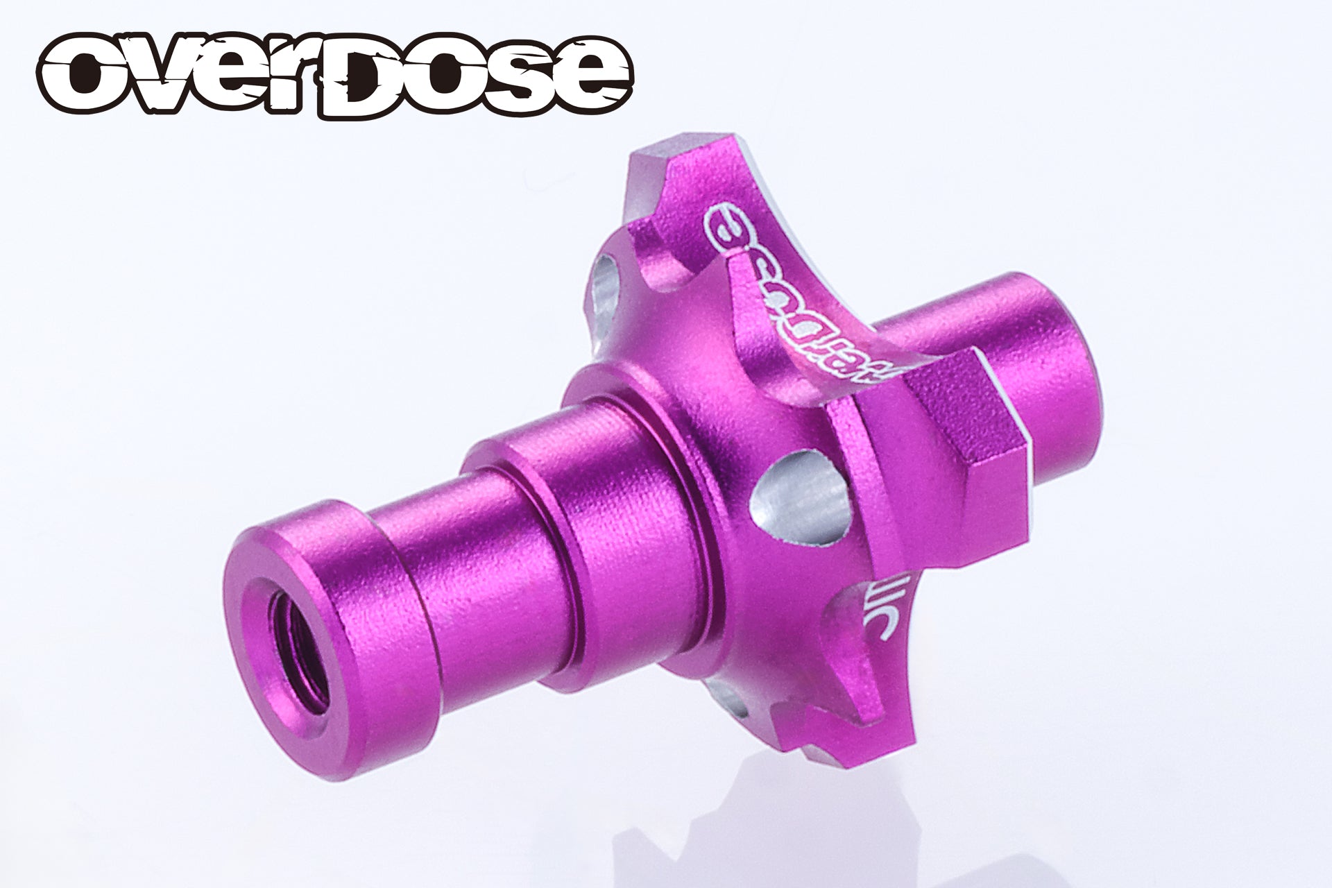 (PO APR 2026) OVERDOSE OD3987 Aluminum One Piece Axle Shaft Type-2 (For OD/RWD Front/7mm/Red)