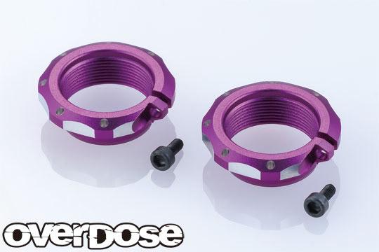 (PO DEC 2026) OVERDOSE OD4113 Aluminum Shock Adjusting Nuts (For HG Shock Spec.4 / Purple / 2pcs)