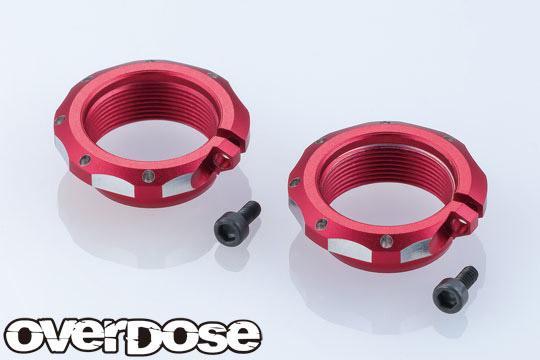 (PO DEC 2026) OVERDOSE OD4114 Aluminum Shock Adjusting Nuts (For HG Shock Spec.4 / Red / 2pcs)