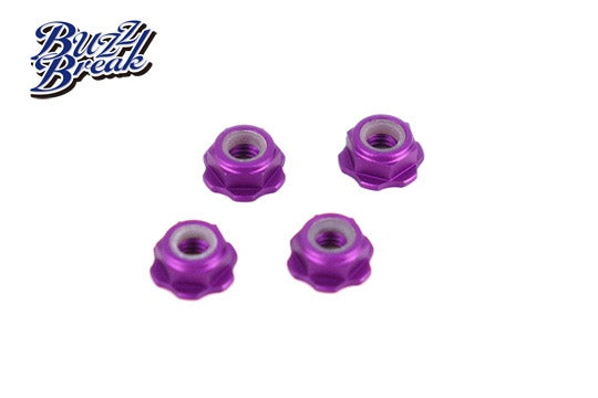 (PO FEB 2026) OVERDOSE BB-LN-008 BuzzBreak BB LOCK NUT (Low-Height Nylon Type/Purple/4pcs)