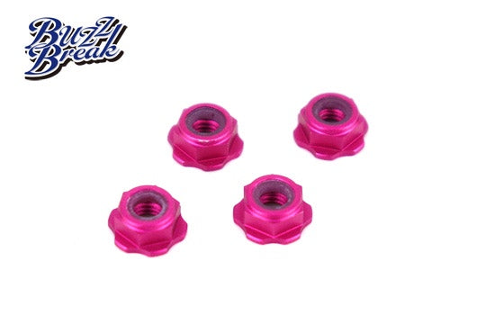(PO FEB 2026) OVERDOSE BB-LN-010 BuzzBreak BB LOCK NUT (Low-Height Nylon Type/Pink/4pcs)