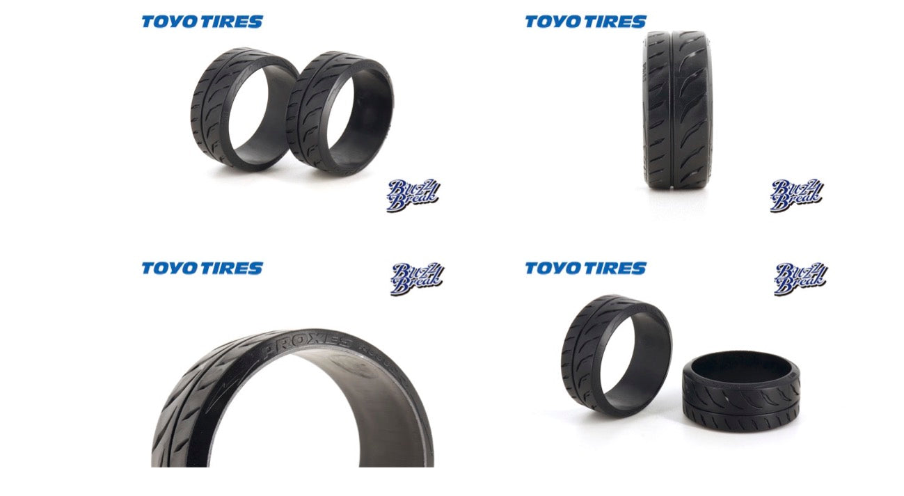 OVERDOSE BB-RT-004 Toyo Tires PROXES R888R Drift 26mm (2pcs) - BanzaiHobby