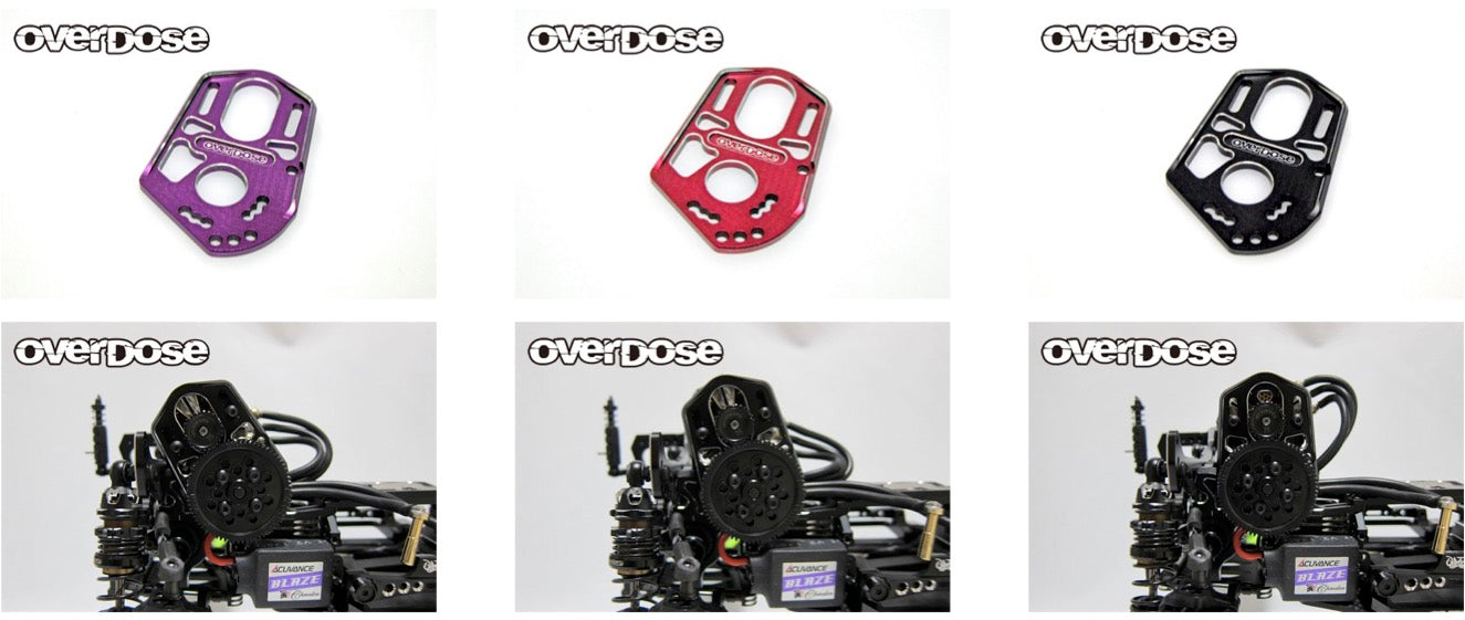 OVERDOSE OD3914 High Mount Motor Plate (For OD3877/Purple) - BanzaiHobby