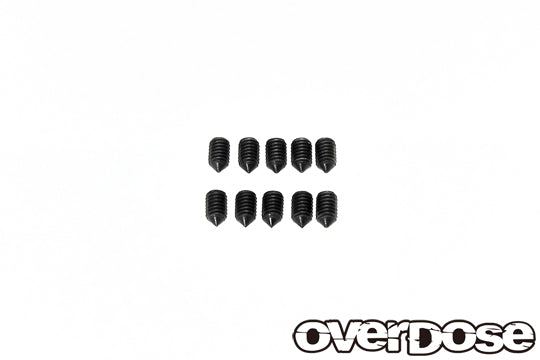 OVERDOSE OD3568 Point type set screw M3x5mm (10pcs) - BanzaiHobby
