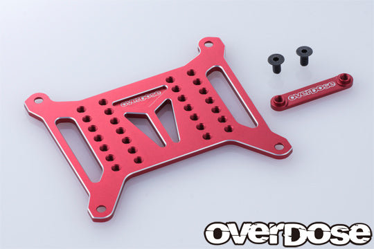 OVERDOSE OD3815 Aluminum Battery Plate Set Type-2 (For GALM, GALM ver.2 / RED) - BanzaiHobby