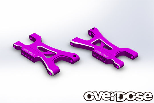 OVERDOSE OD3844 ES Aluminum Rear Suspension Arm Type-2 (For OD / Purple) - BanzaiHobby