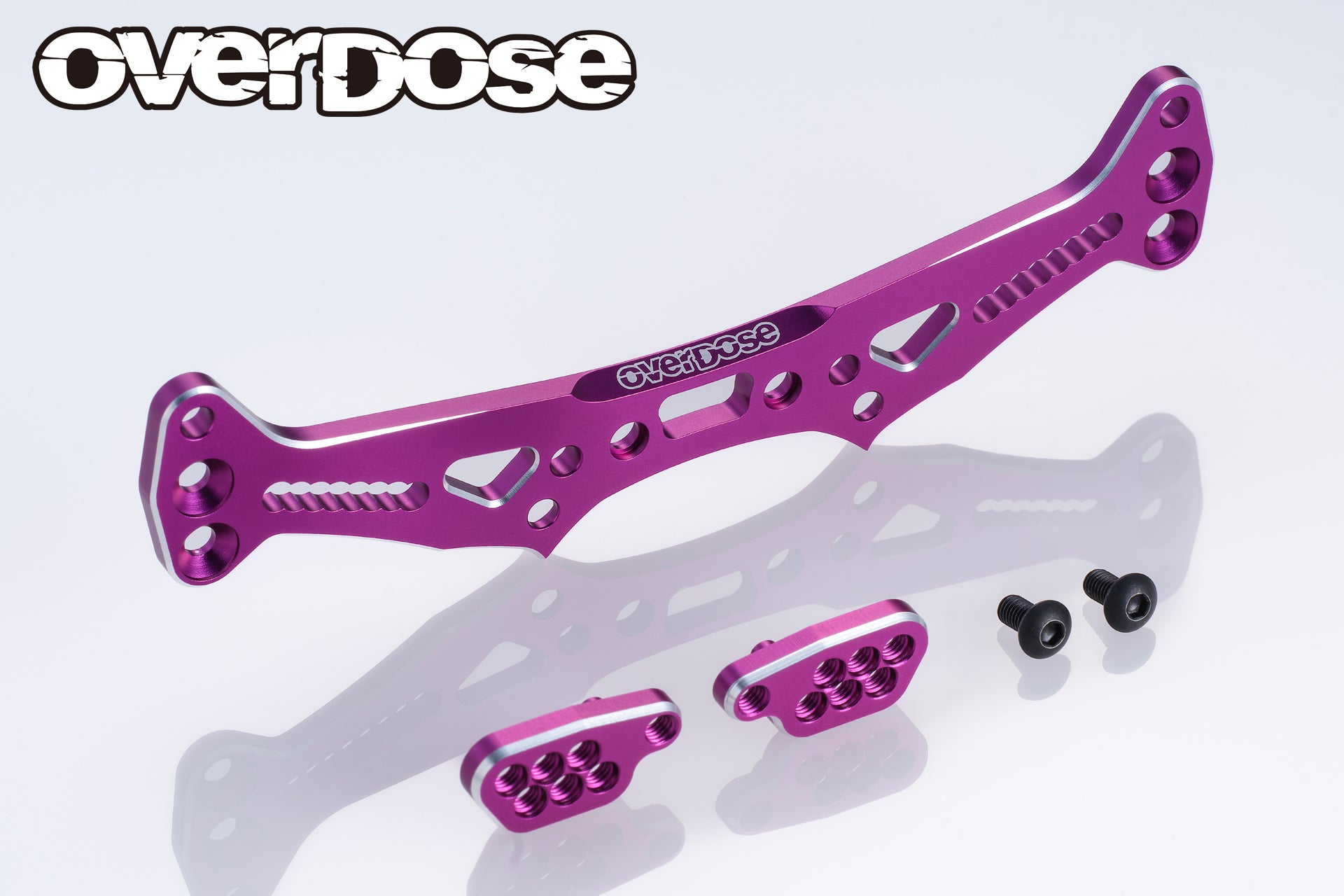 OVERDOSE OD3854 ES Aluminum Rear Shock Tower (For GALM / Purple)