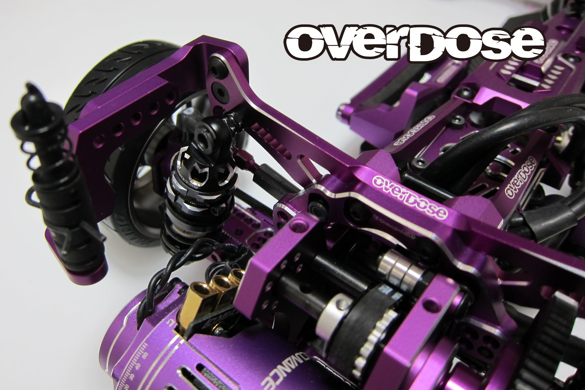 OVERDOSE OD3854 ES Aluminum Rear Shock Tower (For GALM / Purple) - BanzaiHobby