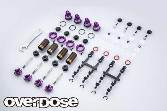 OVERDOSE OD3900 High Grade Shock Set Spec.4 Purple (Adjustable, 4pcs) - BanzaiHobby